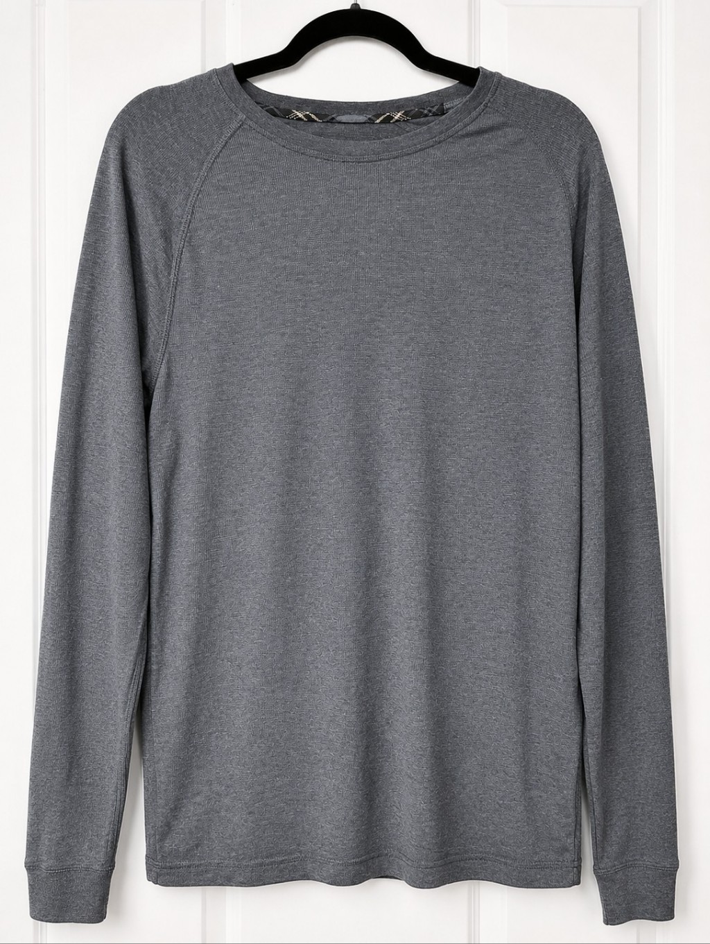 Pierre Cardin Men's Long-Sleeve Cotton Crew Neck Shirt - Heather Gray Size M